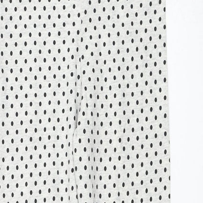 F&F Girls Grey Polka Dot Cotton Jogger Trousers Size 8-9 Years  Regular Pullover - Leggings