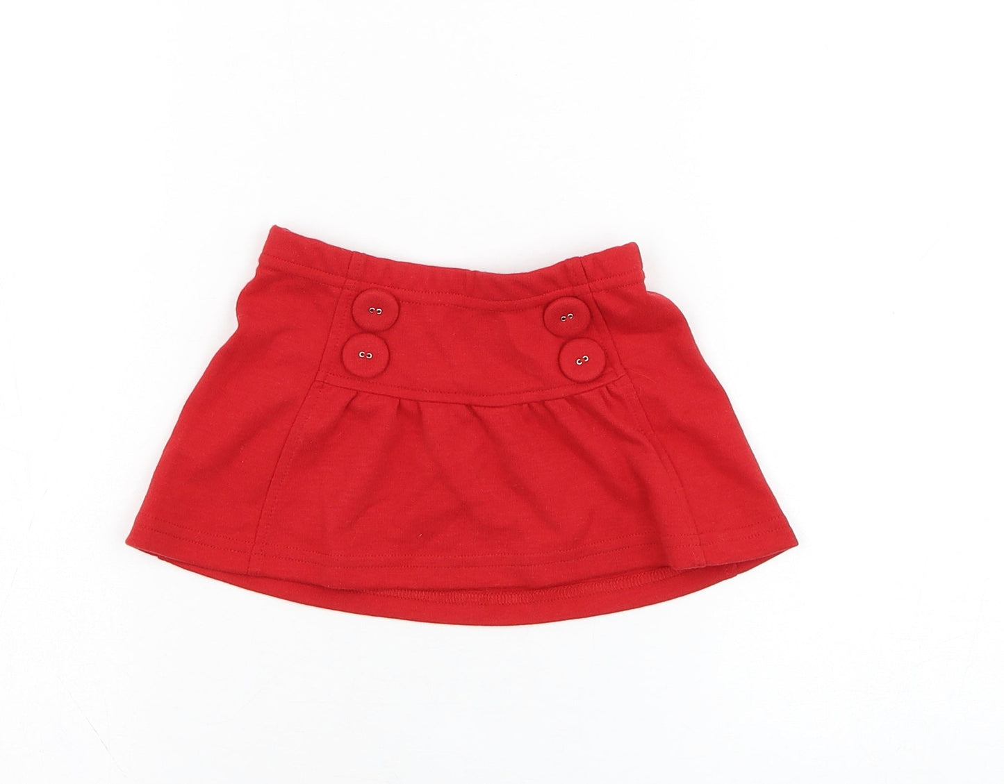 United Colors of Benetton Girls Red  Polyester Skater Skirt Size 18 Months  Pull On