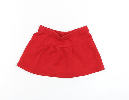 United Colors of Benetton Girls Red  Polyester Skater Skirt Size 18 Months  Pull On