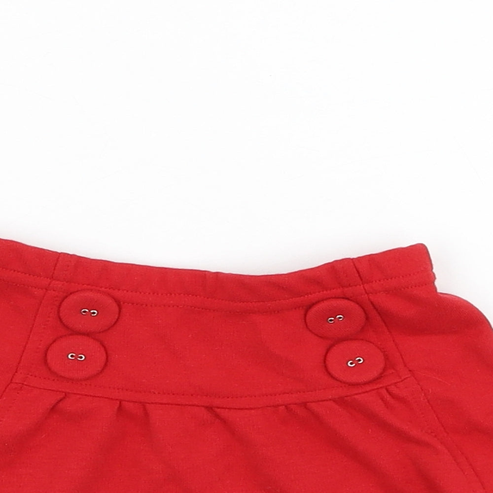 United Colors of Benetton Girls Red  Polyester Skater Skirt Size 18 Months  Pull On