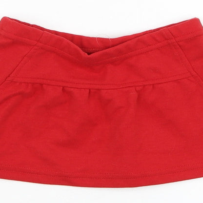 United Colors of Benetton Girls Red  Polyester Skater Skirt Size 18 Months  Pull On