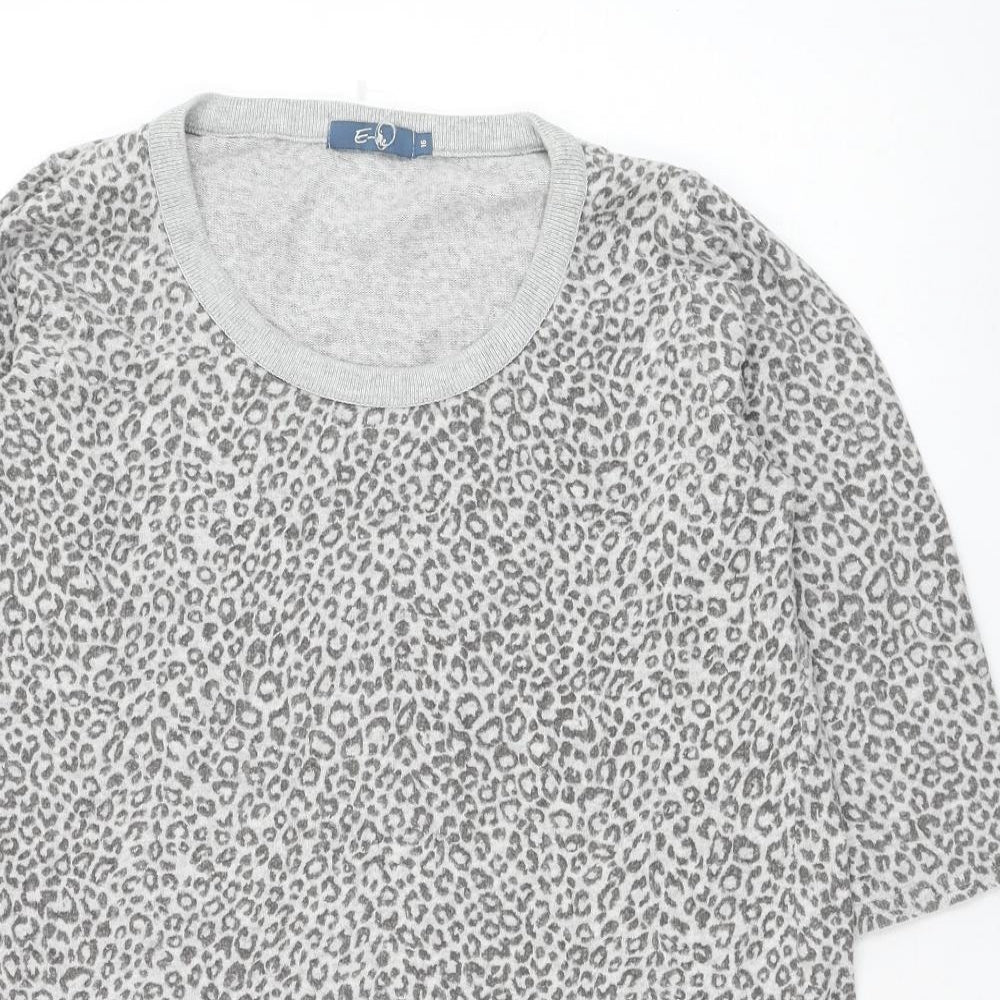 Womens UK Size 16 Evie Grey Pullover Jumper