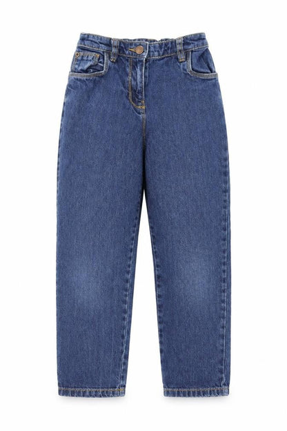 Oasis Girls Blue  Cotton Straight Jeans Size 9 Months  Regular Zip