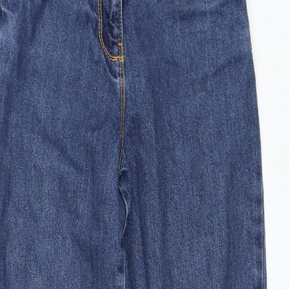 Oasis Girls Blue  Cotton Straight Jeans Size 9 Months  Regular Zip
