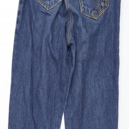 Oasis Girls Blue  Cotton Straight Jeans Size 9 Months  Regular Zip