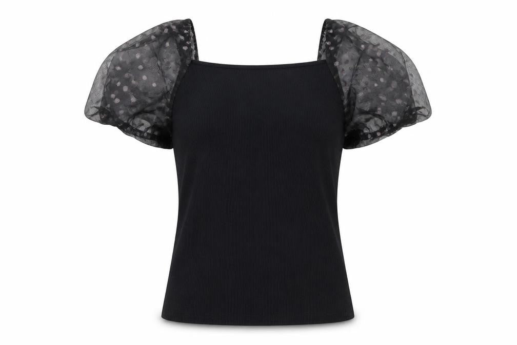 Womens UK Size 10 New Look Black Basic Blouse