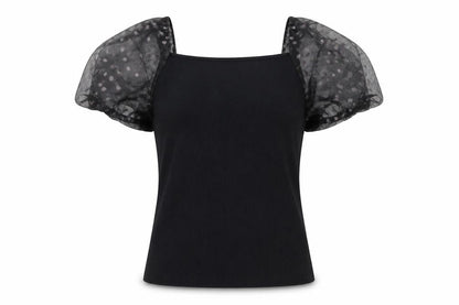 Womens UK Size 10 New Look Black Basic Blouse