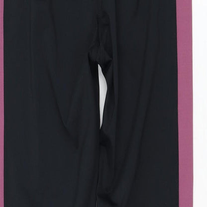 Preworn Womens Black  Polyester Compression Leggings Size 28 in L25 in Regular Pullover