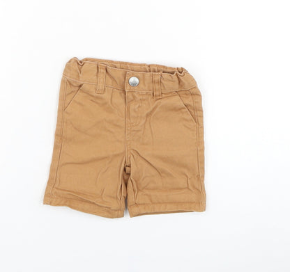 Primark Boys Brown  Cotton Cropped Trousers Size 3-6 Months  Pullover