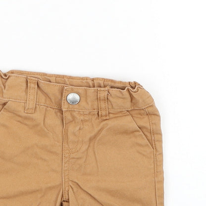 Primark Boys Brown  Cotton Cropped Trousers Size 3-6 Months  Pullover