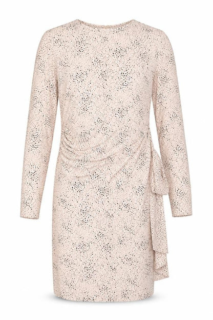 Marks and Spencer Womens Pink Geometric Viscose Sheath  Size 10  Round Neck
