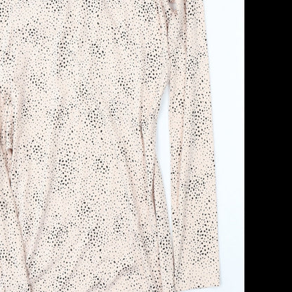 Marks and Spencer Womens Pink Geometric Viscose Sheath  Size 10  Round Neck