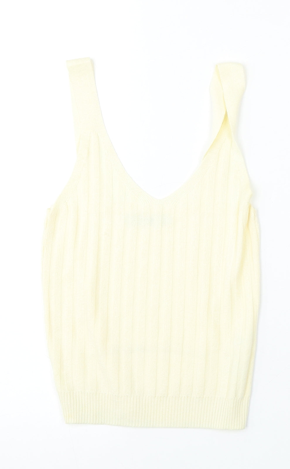 George Womens Yellow Round Neck  Polyester Vest Jumper Size 8
