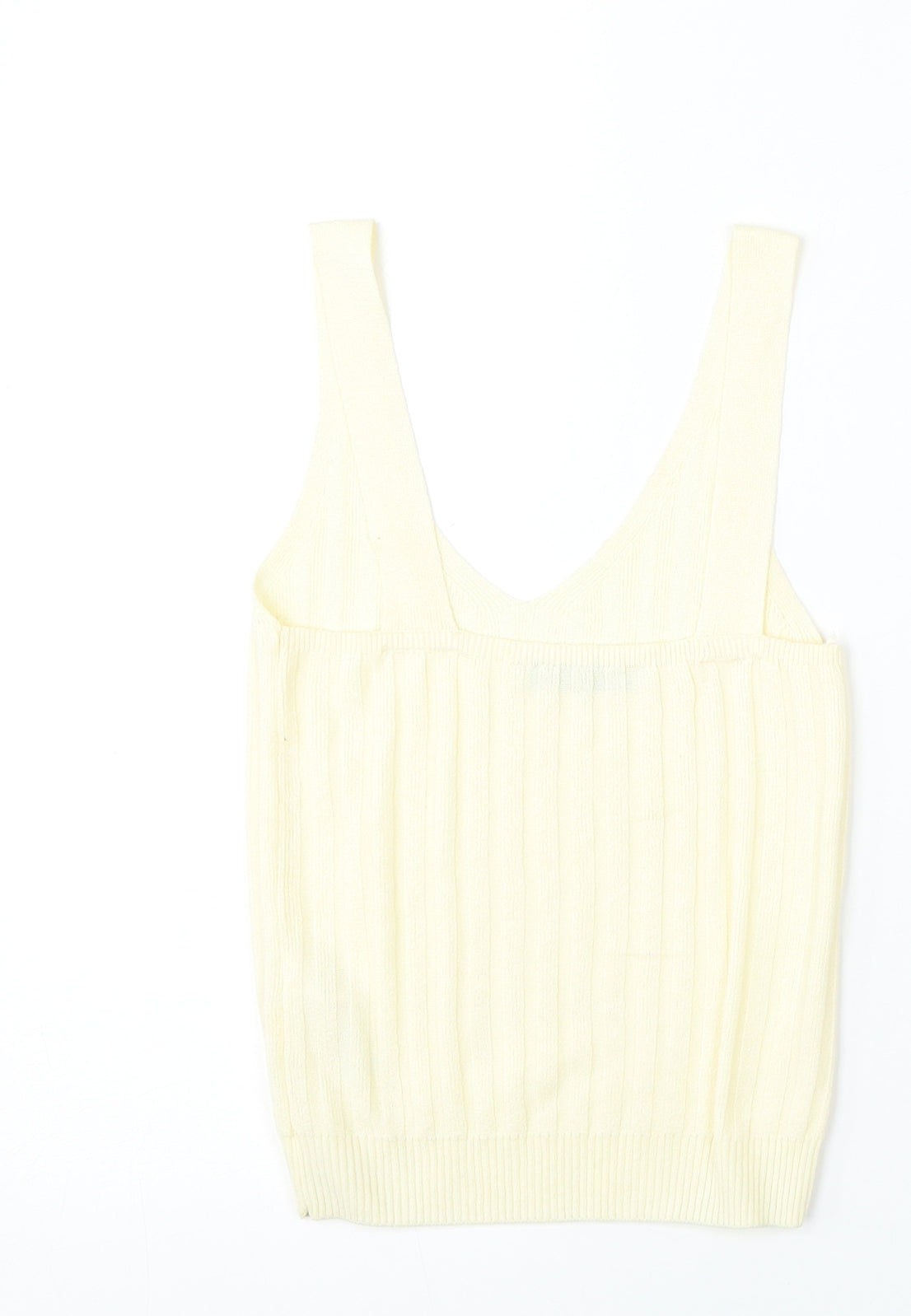 George Womens Yellow Round Neck  Polyester Vest Jumper Size 8