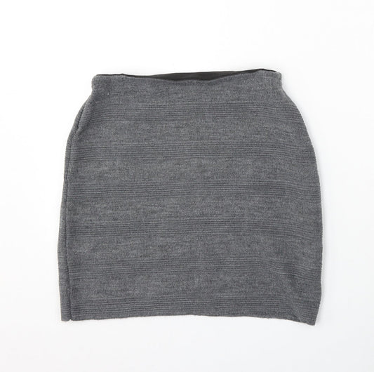 Atmosphere Womens Grey  Acrylic A-Line Skirt Size 8