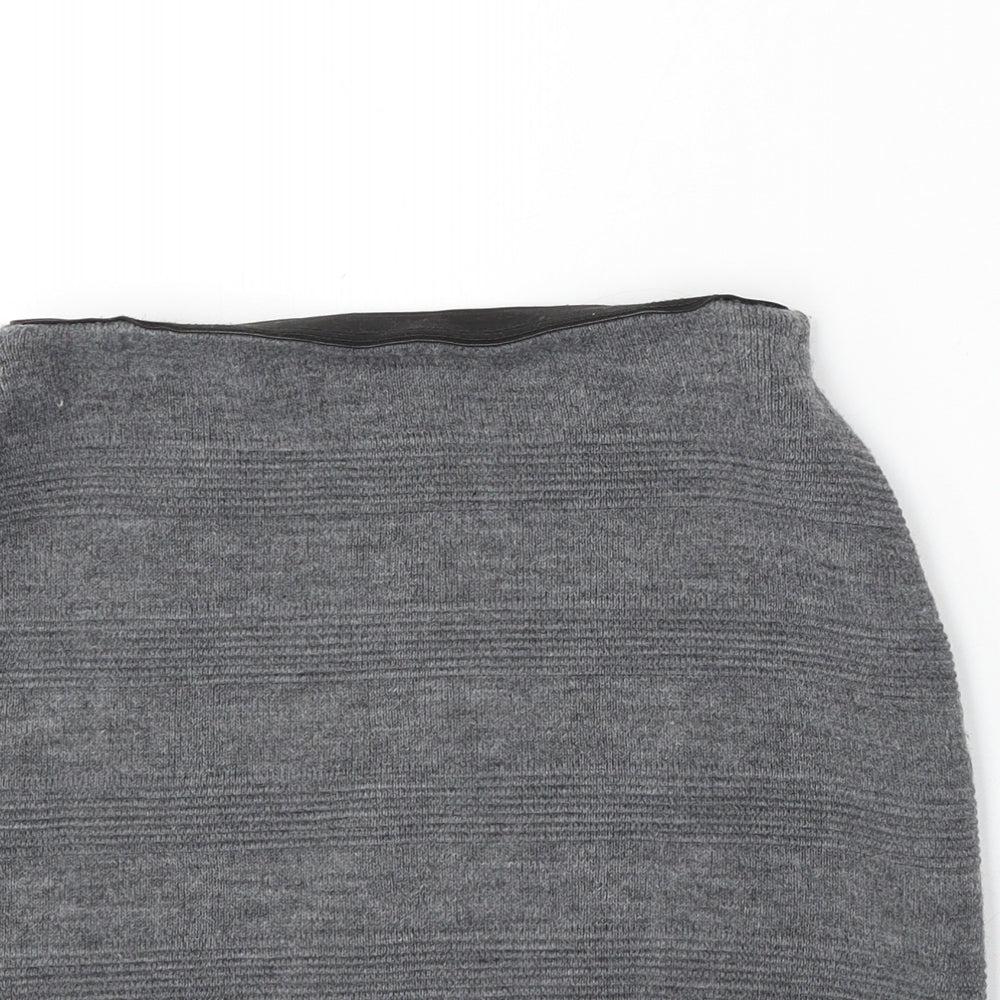 Atmosphere Womens Grey  Acrylic A-Line Skirt Size 8