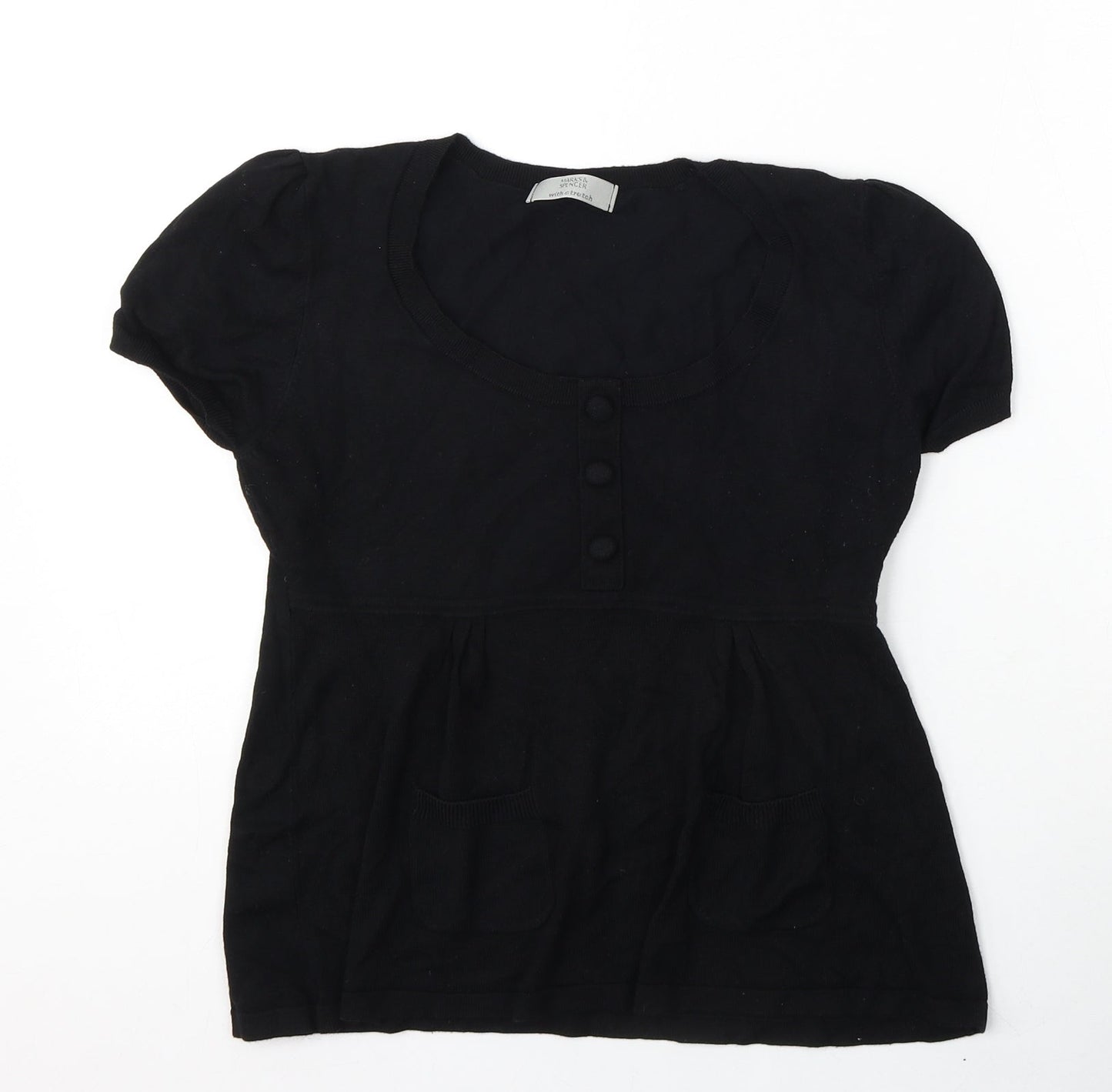 Womens UK Size 12 Marks and Spencer Black Pullover Jumper