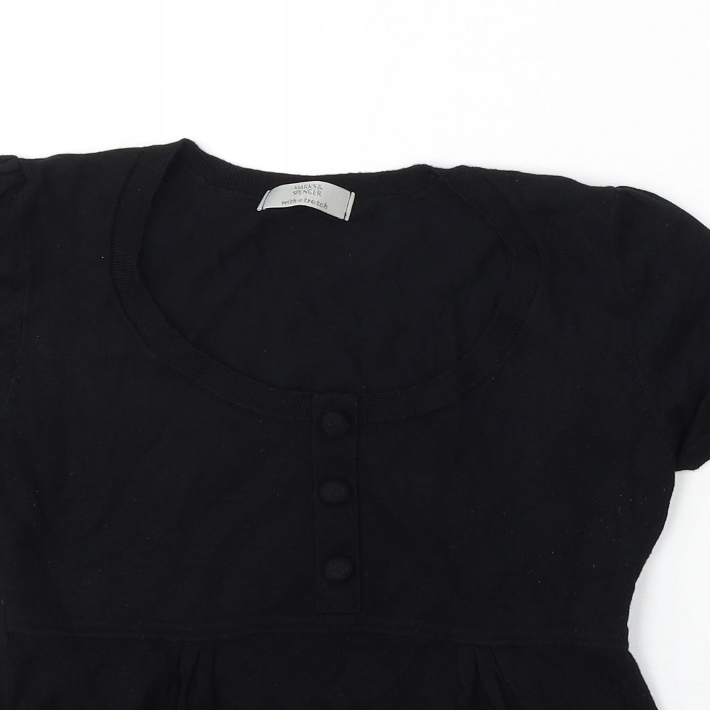 Womens UK Size 12 Marks and Spencer Black Pullover Jumper