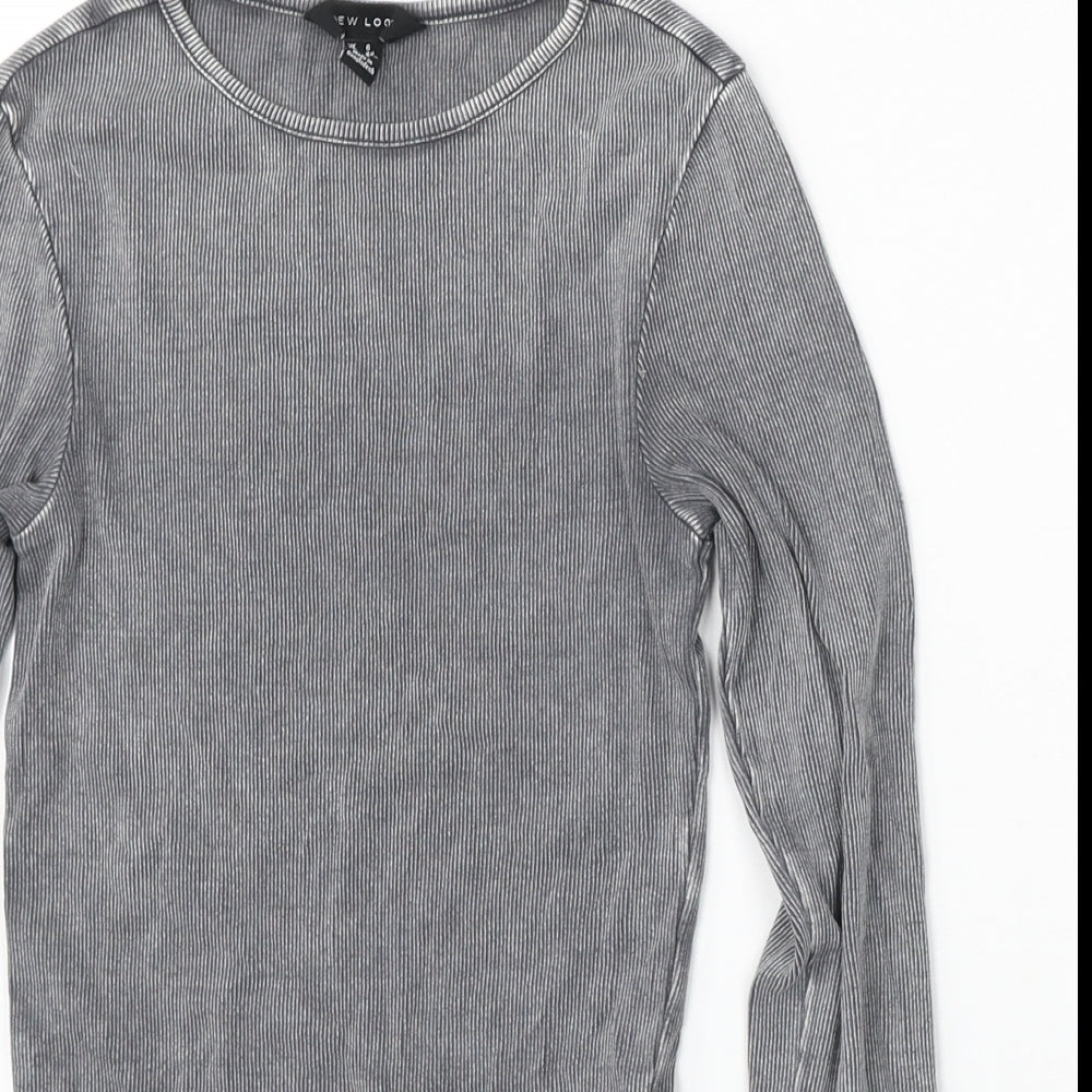 Womens UK Size 6 New Look Grey Pullover Jumper