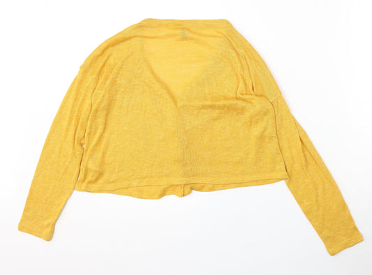 Womens UK Size XS H&M Yellow Cardigan Jumper