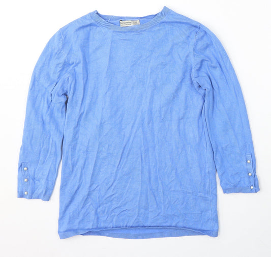 Womens UK Size M Stradivarius Blue Pullover Jumper