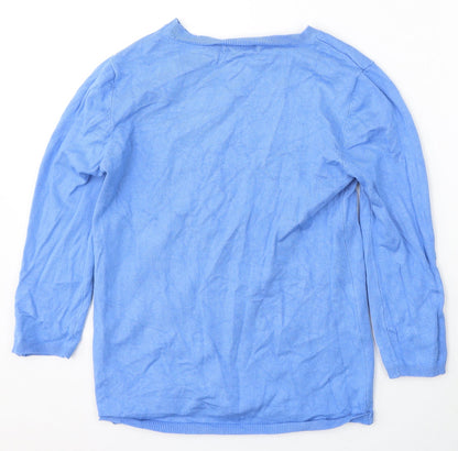 Womens UK Size M Stradivarius Blue Pullover Jumper
