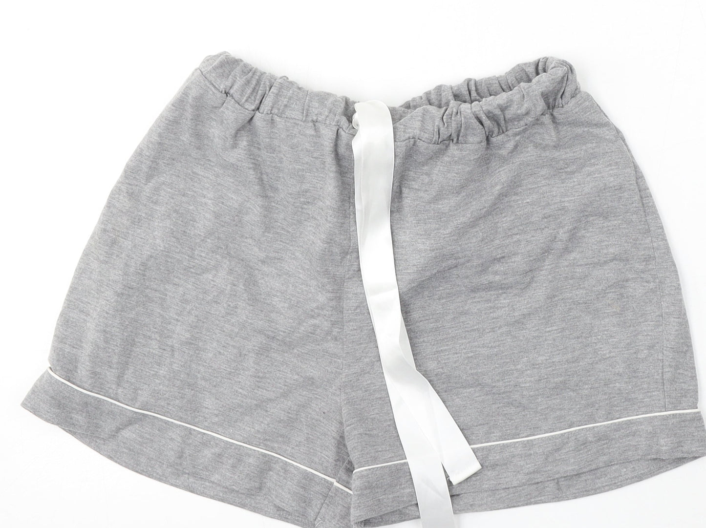 Boohoo Womens Grey  Cotton Sweat Shorts Size 6 L4 in Regular