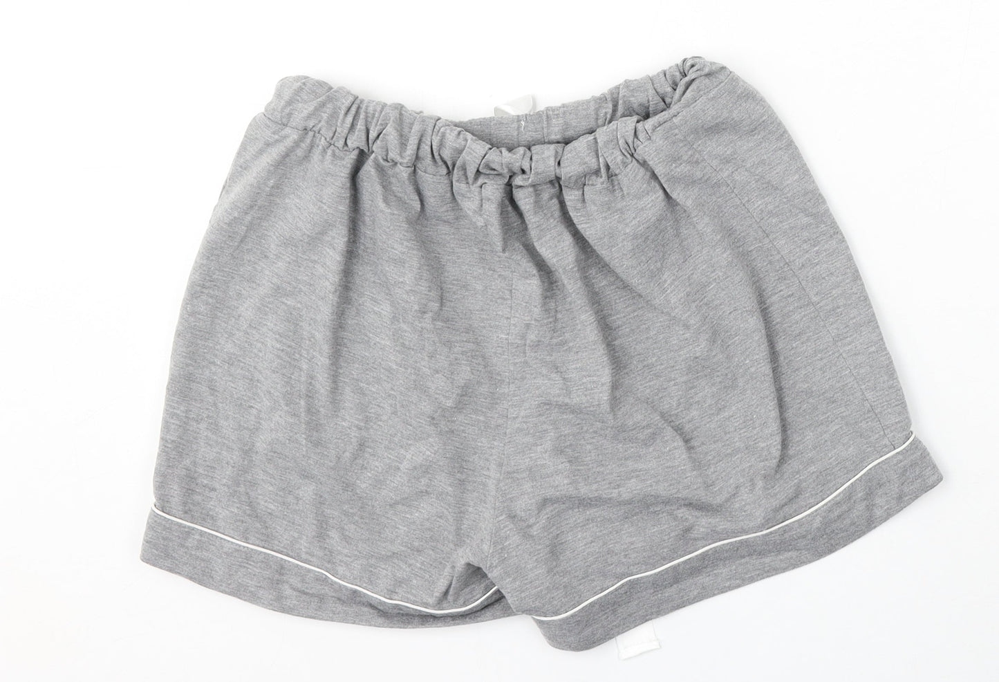 Boohoo Womens Grey  Cotton Sweat Shorts Size 6 L4 in Regular