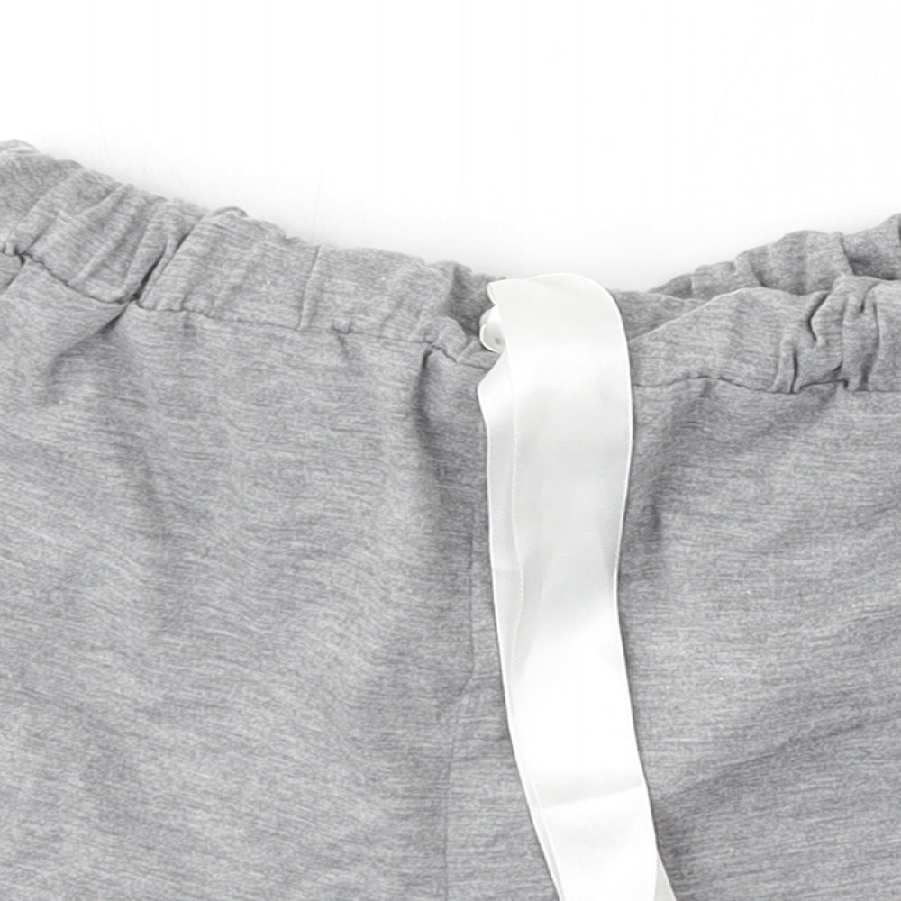 Boohoo Womens Grey  Cotton Sweat Shorts Size 6 L4 in Regular