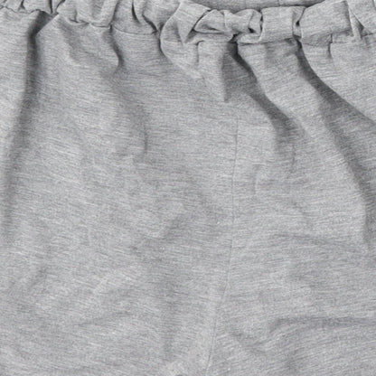 Boohoo Womens Grey  Cotton Sweat Shorts Size 6 L4 in Regular