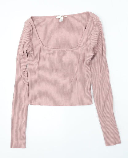 Womens UK Size S H&M Pink Pullover Jumper