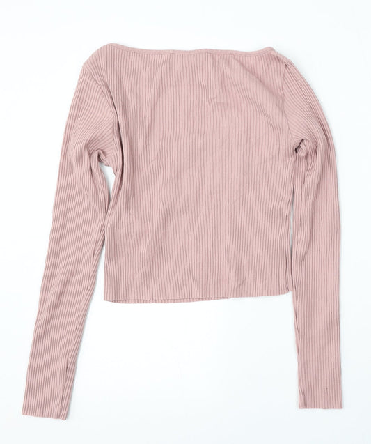 Womens UK Size S H&M Pink Pullover Jumper