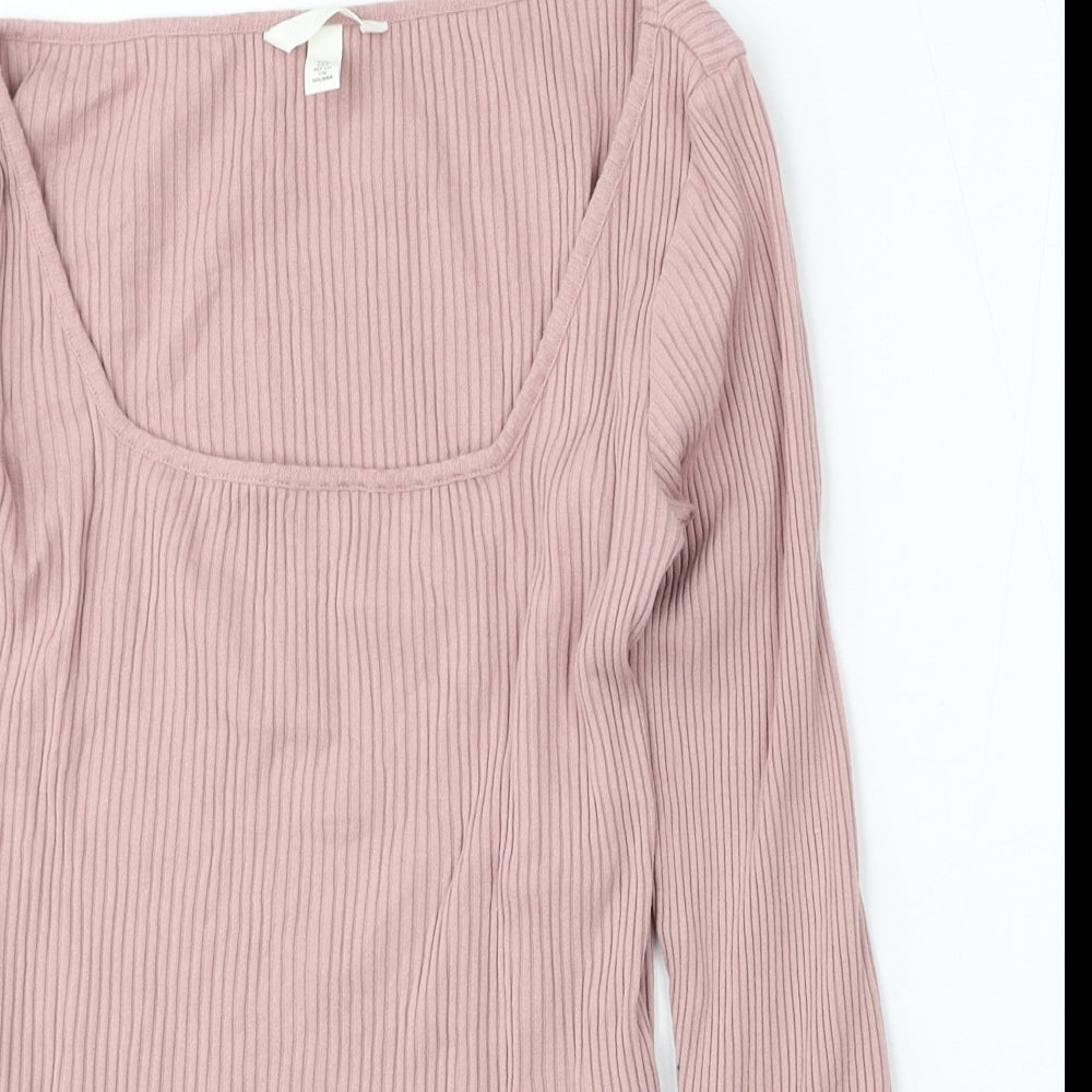 Womens UK Size S H&M Pink Pullover Jumper