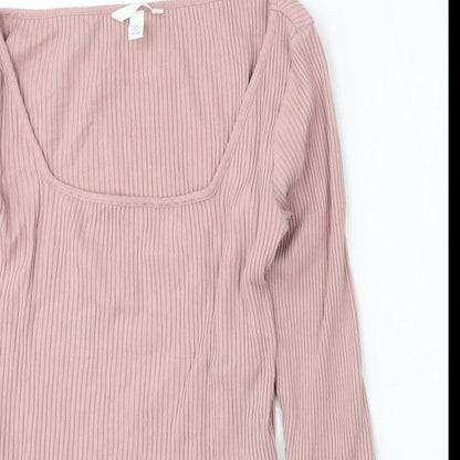 Womens UK Size S H&M Pink Pullover Jumper