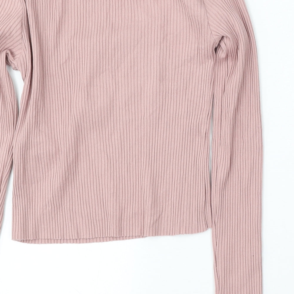 Womens UK Size S H&M Pink Pullover Jumper