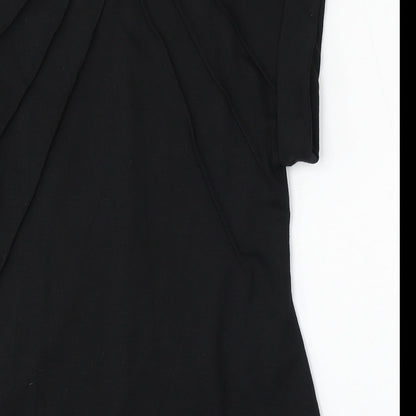 Dorothy Perkins Womens Black  Polyester Shift  Size 12  Round Neck