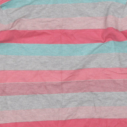Just Elegance Womens Multicoloured Round Neck Striped Viscose Pullover Jumper Size M