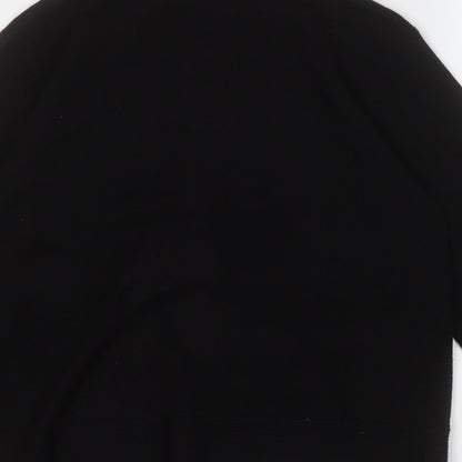 the stock shop Womens Black Mock Neck  Acrylic Full Zip Jumper Size L