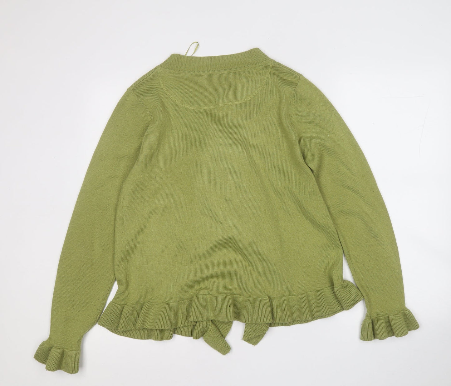 Womens UK Size 14 Moda Green Cardigan Jumper