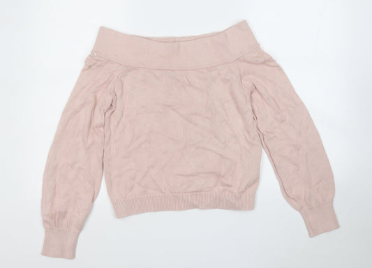 Womens UK Size S Divided Pink Pullover Jumper