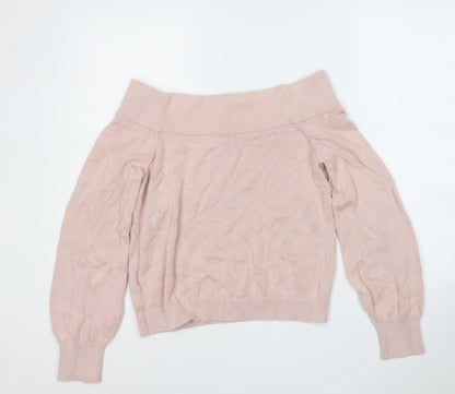 Womens UK Size S Divided Pink Pullover Jumper