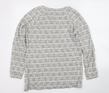 Womens UK Size M Sparkle & Fade White Pullover Jumper