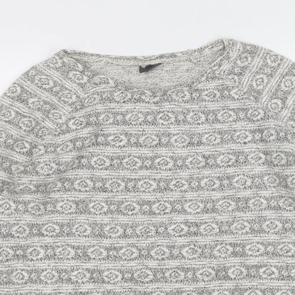 Womens UK Size M Sparkle & Fade White Pullover Jumper