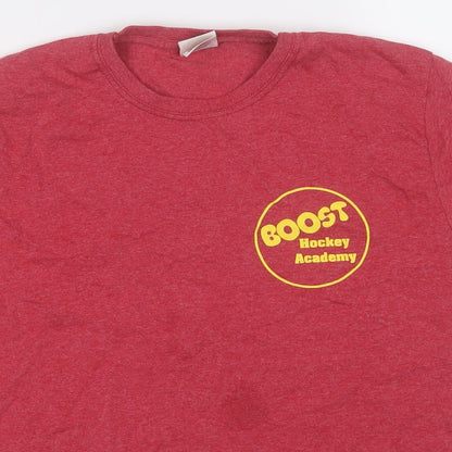 Fruit of the Loom Boys Red  Cotton Basic T-Shirt Size 9-10 Years Round Neck