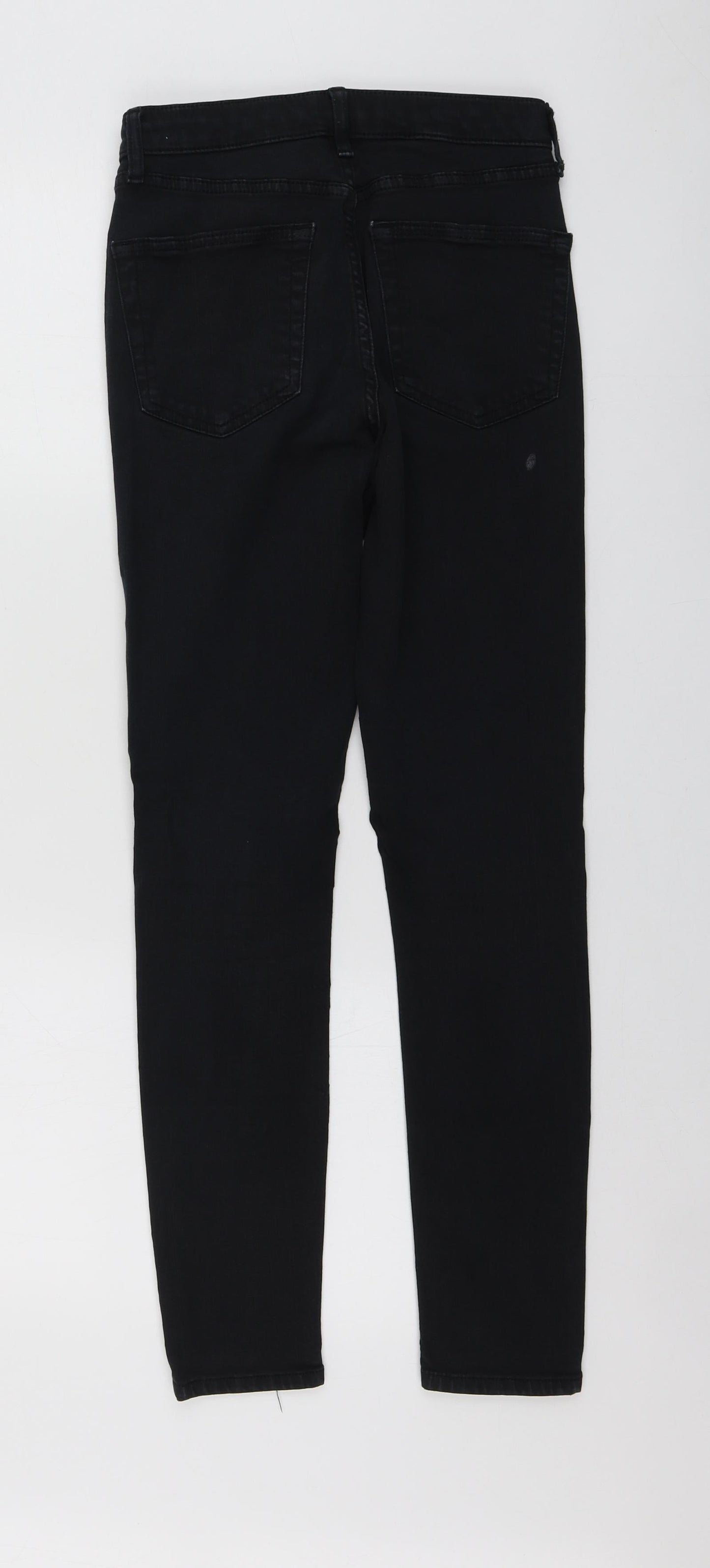 Topshop Womens Grey  Cotton Skinny Jeans Size 28 L26 in Regular