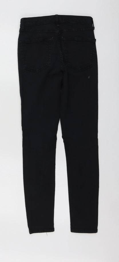 Topshop Womens Grey  Cotton Skinny Jeans Size 28 L26 in Regular