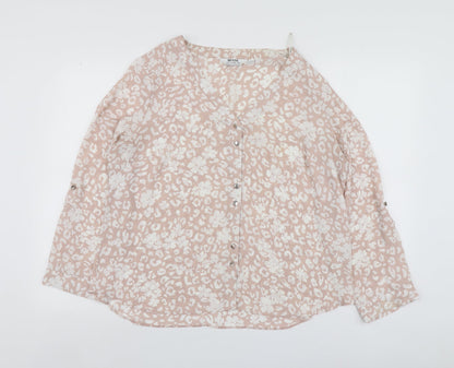 Womens UK Size 12 Dorothy Perkins Pink Basic Blouse