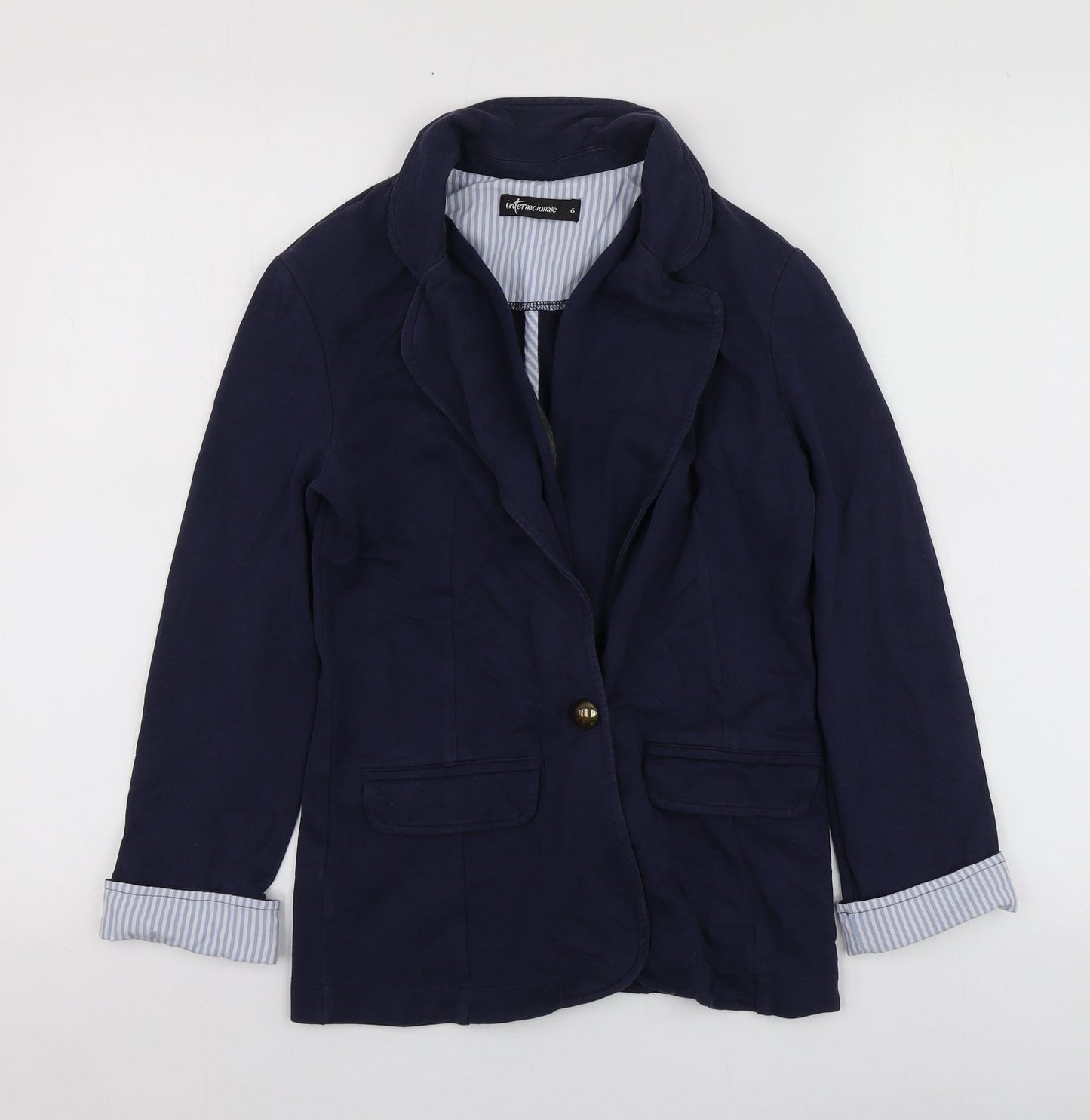 Womens UK Size 6 Internacionale Regular Blue Blazer