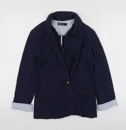 Womens UK Size 6 Internacionale Regular Blue Blazer
