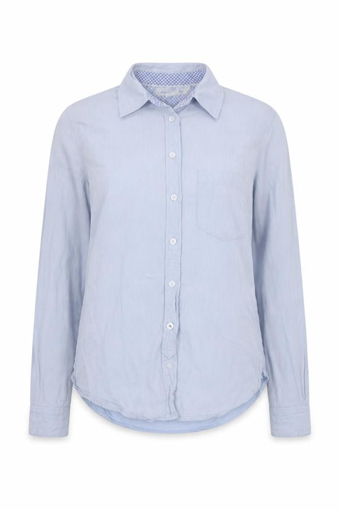 Womens UK Size 32 H&M Blue Basic Button-Up